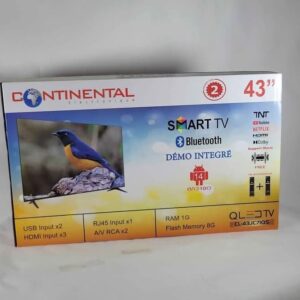 Téléviseur marque continental 43p Smart